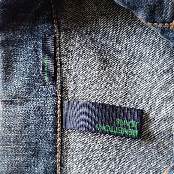 BENETTON JEANS Kids Snap Front Denim Jacket Size (M 7/8) - Picture 9 of 15